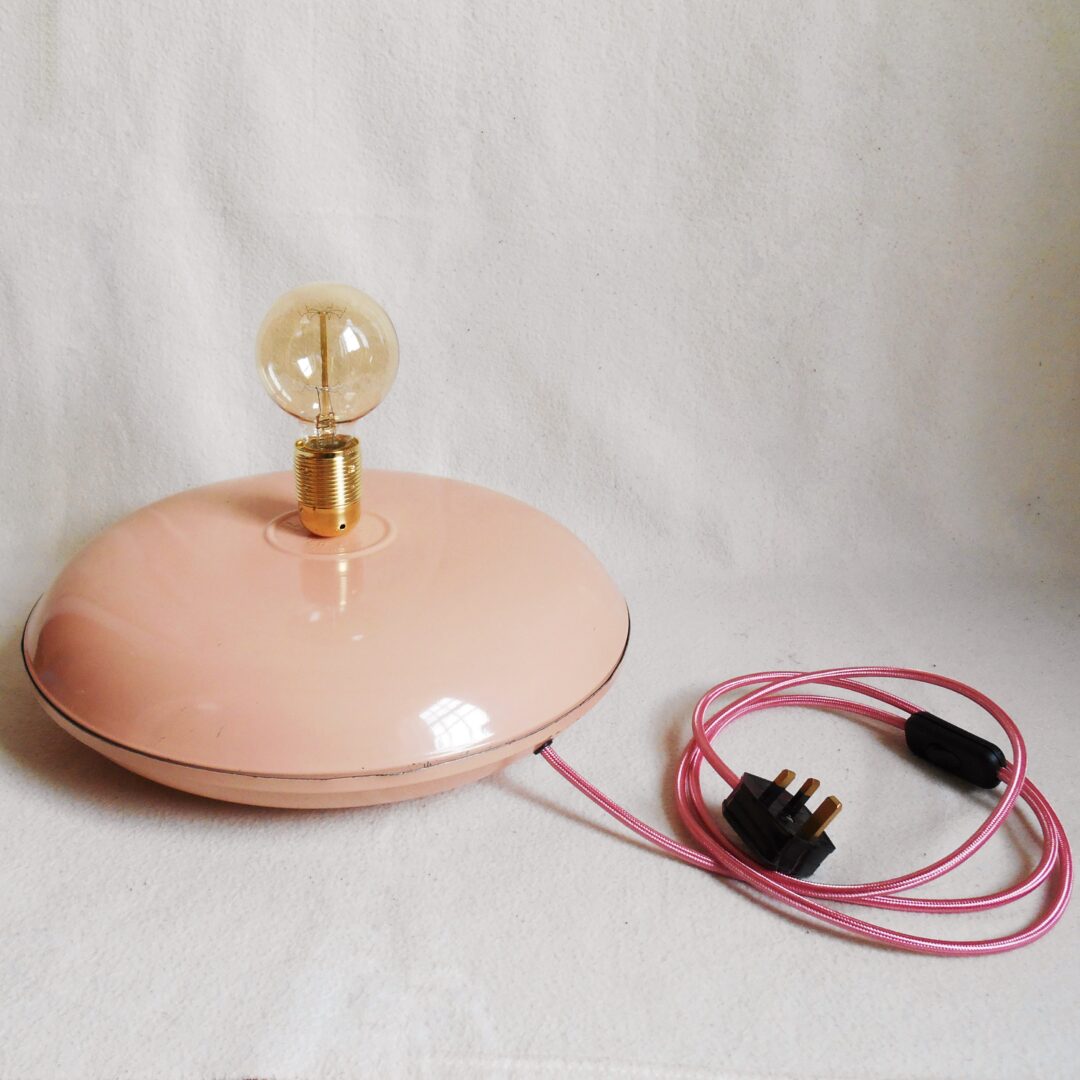 A pair of vintage bed warmer wall lamps by Fiona Bradshaw Designs