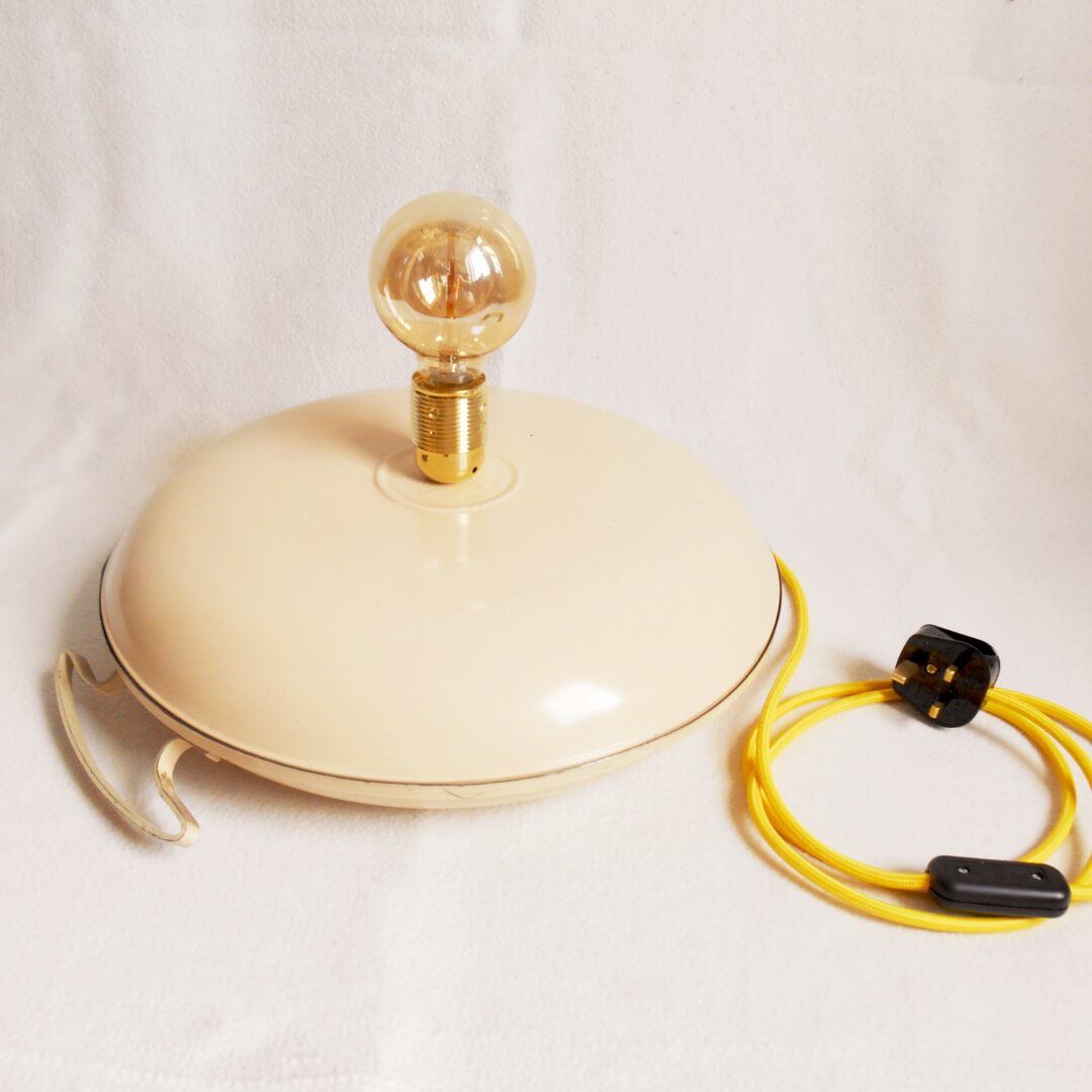 A pair of vintage bed warmer lamps by Fiona Bradshaw Designs