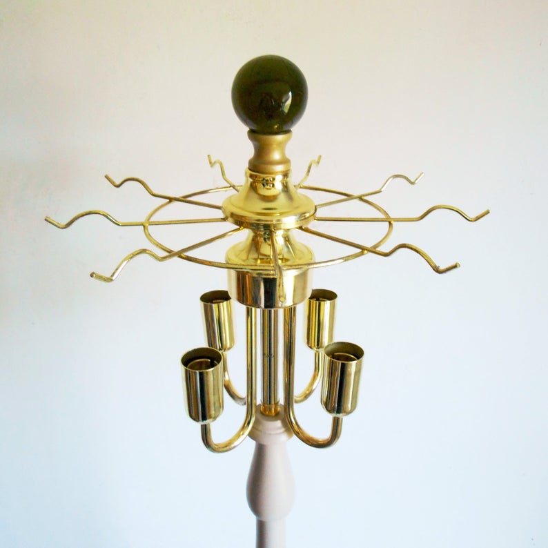 Bespoke retro smoked glass floor lamp by Fiona Bradshaw Designs