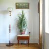 Vintage floor lamp with a retro space age shade by Fiona Bradshaw Designs