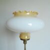Upcycled floor lamp using a vintage radio, a copper hunting horn & an Art Deco shade by Fiona Bradshaw Designs