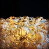 Retro cut glass and silver chrome table lamp by Fiona Bradshaw Designs