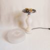 A vintage marble table lamp with a stunning cut glass shade by Fiona Bradshaw Designs