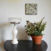 A vintage marble table lamp with a stunning cut glass shade by Fiona Bradshaw Designs