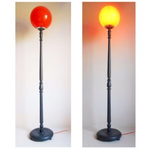 Retro orange floor lamp by Fiona Bradshaw Designs