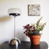 Retro cut glass and silver chrome table lamp by Fiona Bradshaw Designs