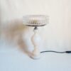 A vintage marble table lamp with a stunning cut glass shade by Fiona Bradshaw Designs