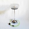 Retro cut glass and silver chrome table lamp by Fiona Bradshaw Designs