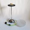 Retro cut glass and silver chrome table lamp by Fiona Bradshaw Designs