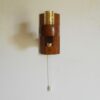 Mid century modern Danish teak wall lamp by Fiona Bradshaw Designs