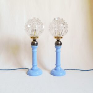A pair of cerulean blue with star like vintage shades by Fiona Bradshaw Designs