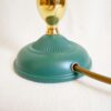 A pair of Art Deco style lamps with frilly green glass shades by Fiona Bradshaw Designs