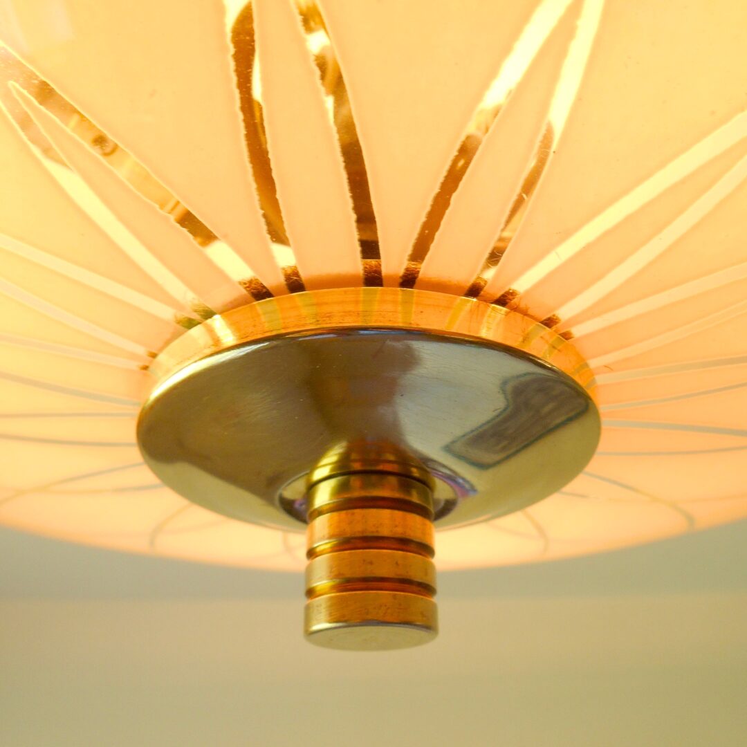 Original Art Deco semi flush ceiling lamp by Fiona Bradshaw Designs