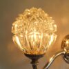 Antique pewter dual wall sconce with sparkling cut glass shades by Fiona Bradshaw Designs