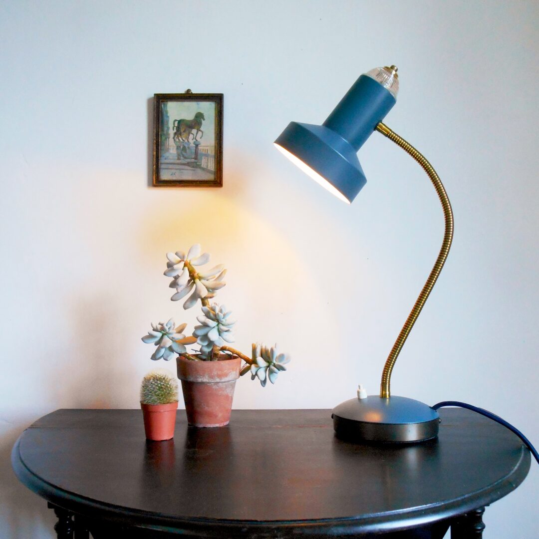 Adjustable vintage desk lamp by Fiona Bradshaw Designs