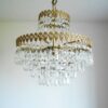 Antique five tier crystal chandelier by Fiona Bradshaw Designs