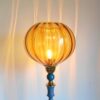An elegant floor lamp with a stunning amber vintage shade by Fiona Bradshaw Designs