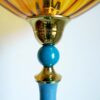 An elegant floor lamp with a stunning amber vintage shade by Fiona Bradshaw Designs