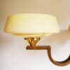 A rare Art Deco wooden chandelier with opaline shades by Fiona Bradshaw Designs