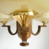 A rare Art Deco wooden chandelier with opaline shades by Fiona Bradshaw Designs
