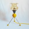 A groovy retro yellow tripod table lamp by Fiona Bradshaw Designs