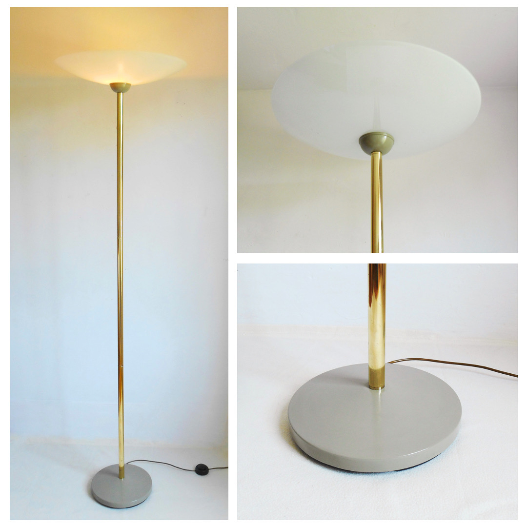 A tall minimalist floor lamp by Fiona Bradshaw designs
