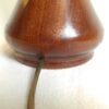 A vintage teak and amber tall table lamp by Fiona Bradshaw Designs