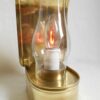 A pair of curved brass vintage wall lamps by Fiona Bradshaw Designs
