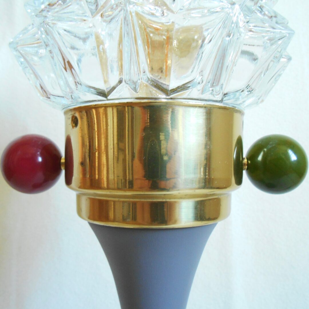 A cut glass retro style table lamp by Fiona Bradshaw Designs