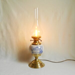 A lovely antique oil lamp converted to electric by Fiona Bradshaw Designs