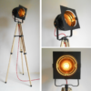 A black and red theatre floor lamp by Fiona Bradshaw Designs