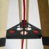 A black and red theatre floor lamp by Fiona Bradshaw Designs