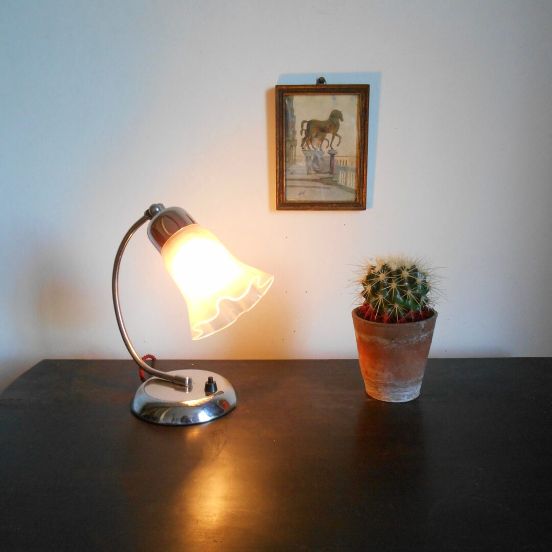 A cute adjustable vintage desk lamp by Fiona Bradshaw Designs