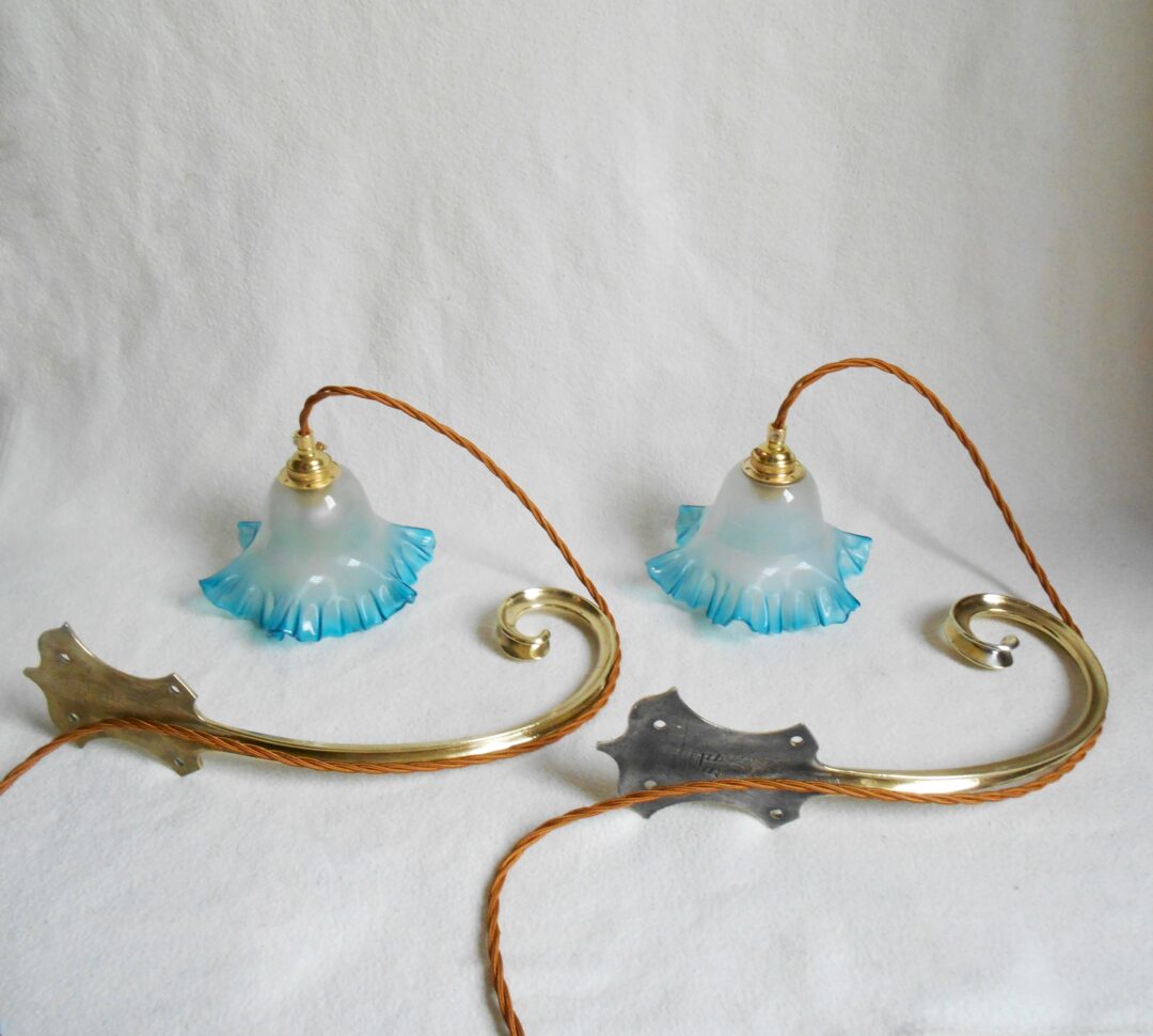 A pair of beautiful Art Deco wall sconces by Fiona Bradshaw Designs