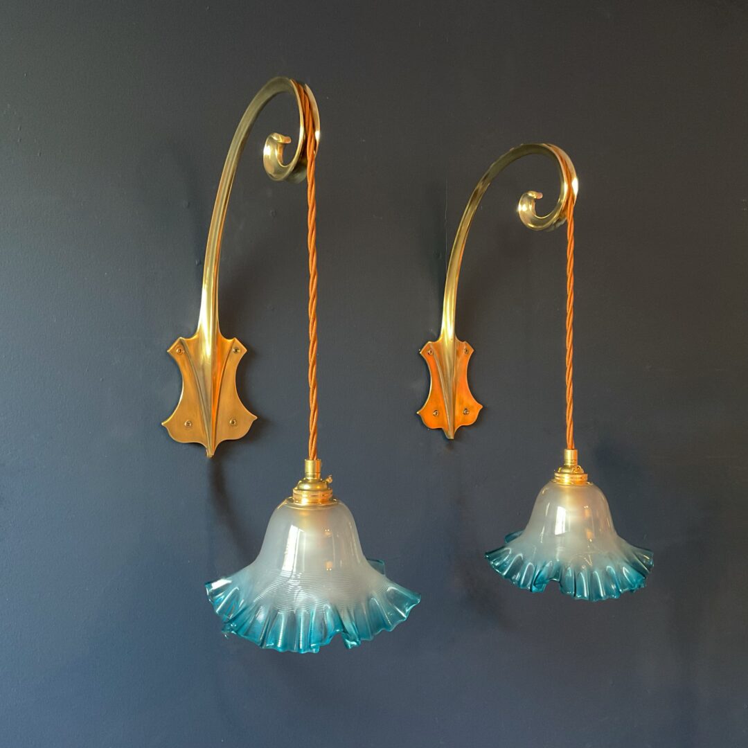 A pair of beautiful Art Deco wall sconces by Fiona Bradshaw Designs