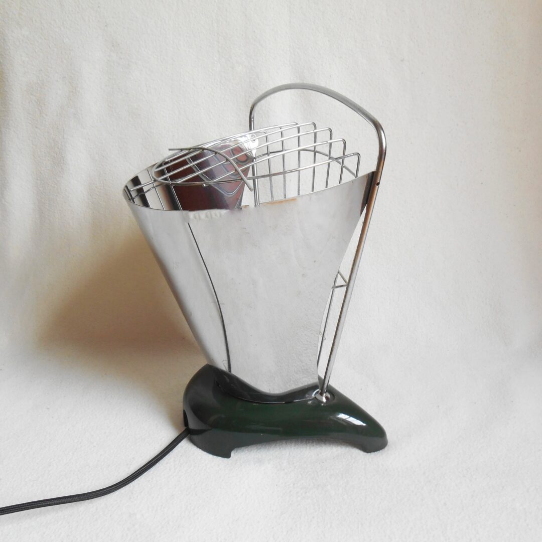 A 1950’s heater repurposed into a table lamp by Fiona Bradshaw Designs
