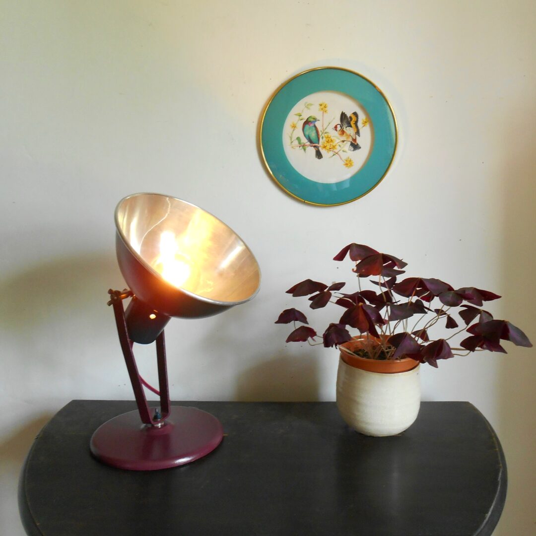 Vintage adjustable spot lamp by Fiona Bradshaw Designs