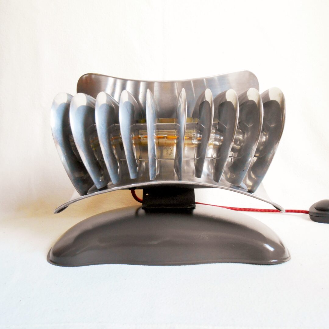 A repurposed HMV heater lamp by Fiona Bradshaw Designs