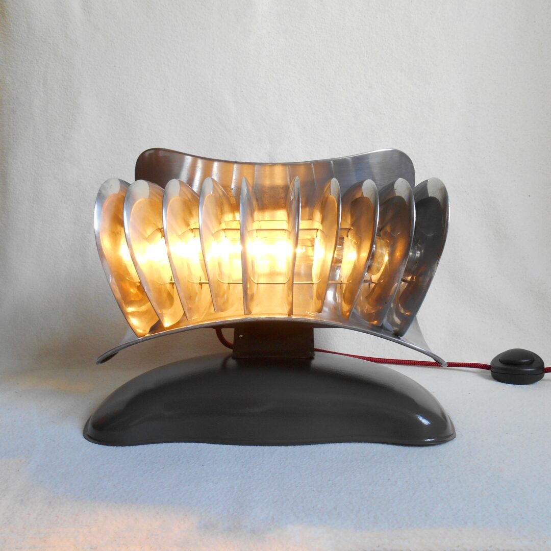 A repurposed HMV heater lamp by Fiona Bradshaw Designs