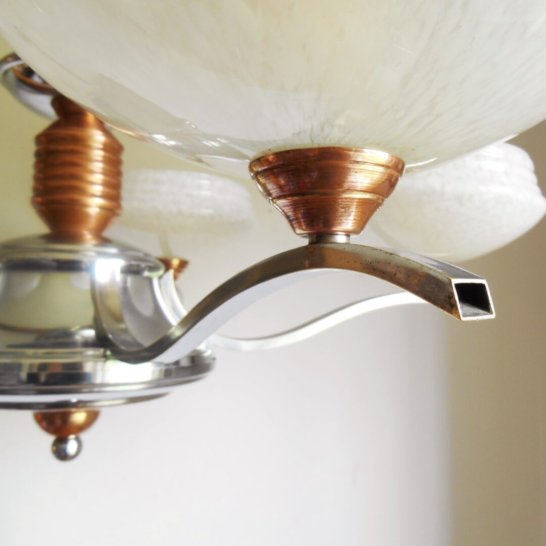 Art Deco five arm chandelier by Fiona Bradshaw Designs