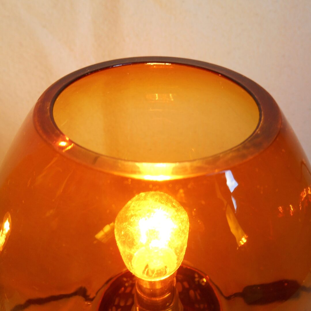 A pair of antique brass table lamps by Fiona Bradshaw Designs