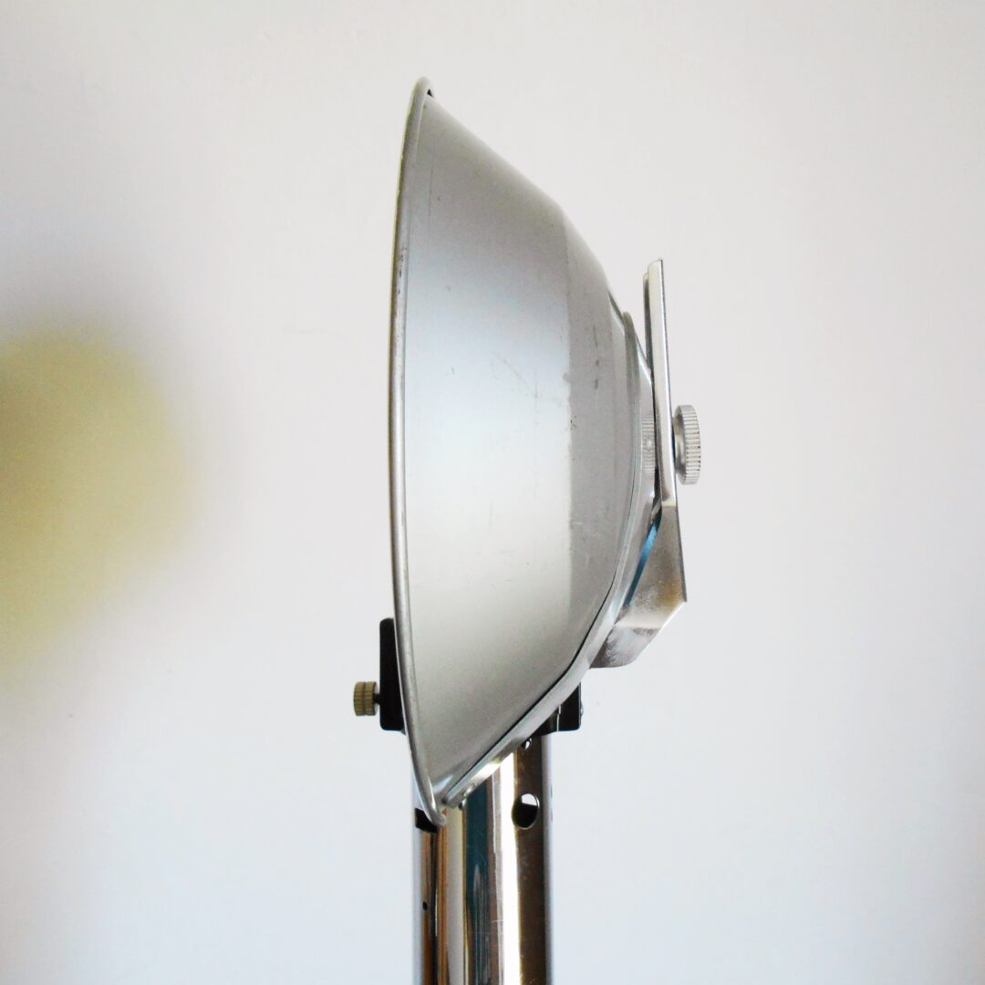 A retro camera flash converted into a wall lamp by Fiona Bradshaw Designs