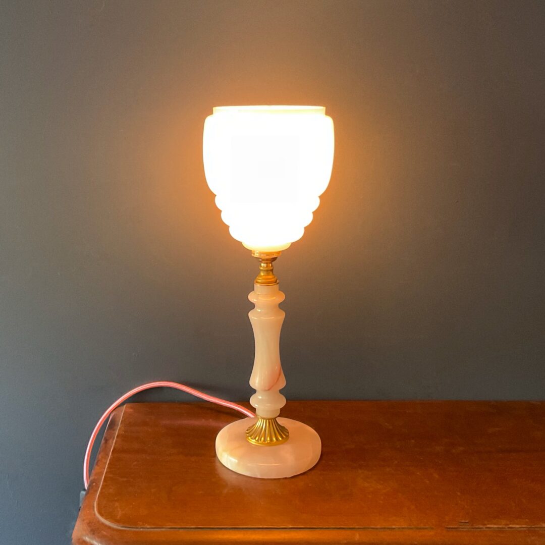 Marble table lamp by Fiona Bradshaw Designs