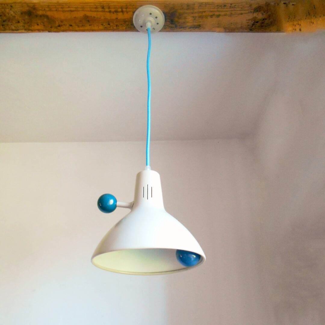 A collection of vintage pendant lamps by Fiona Bradshaw Designs