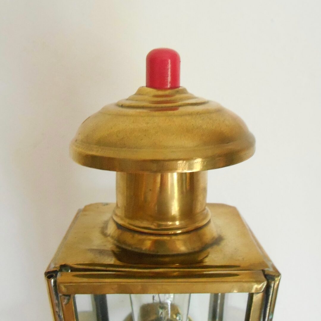 A pair of brass carriage lamps by Fiona Bradshaw Designs