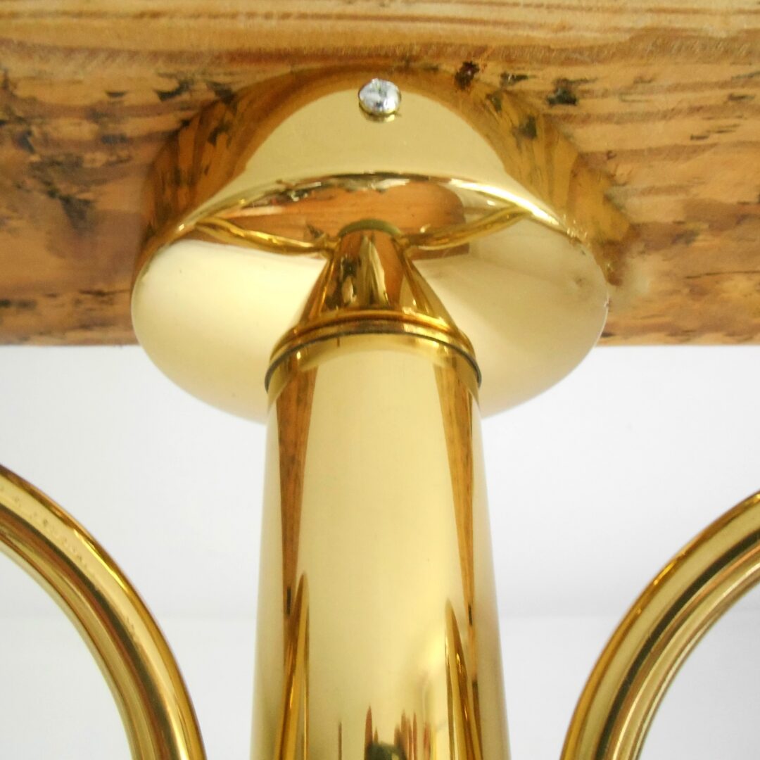 Mid century brass chandelier by Fiona Bradshaw Designs