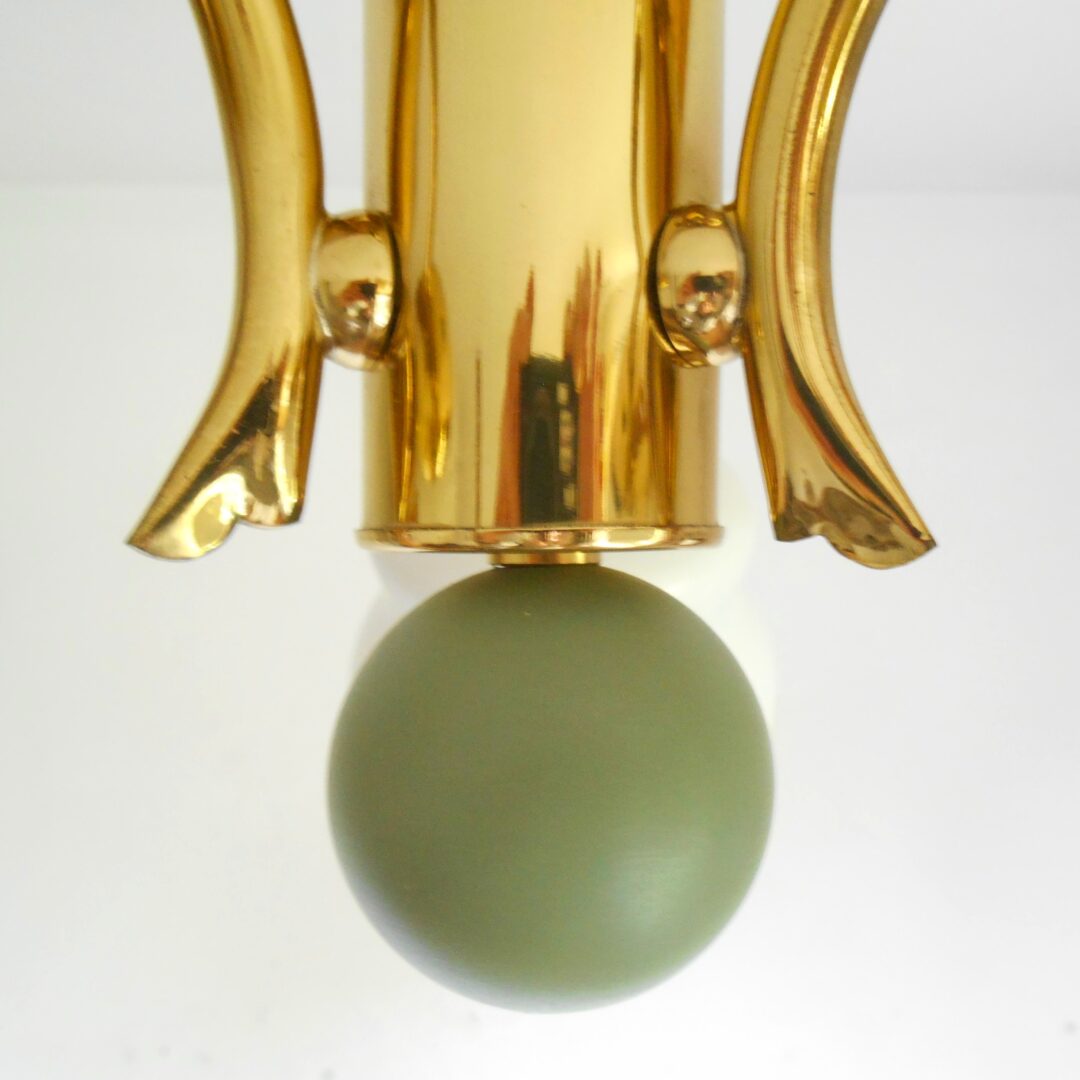 Mid century brass chandelier by Fiona Bradshaw Designs