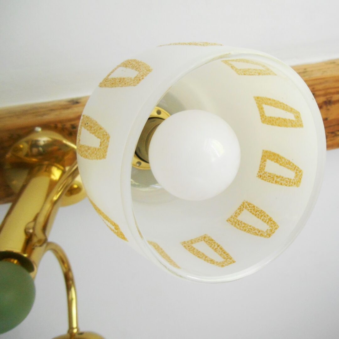 Mid century brass chandelier by Fiona Bradshaw Designs