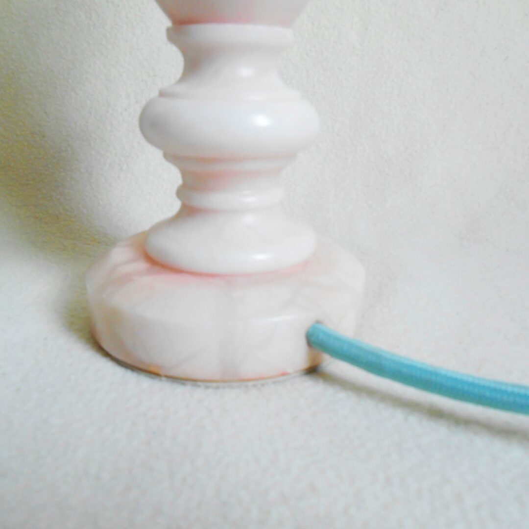 A pair of unique marble table lamps by Fiona Bradshaw Designs