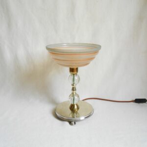 A bespoke silver plated table lamp by Fiona Bradshaw Designs